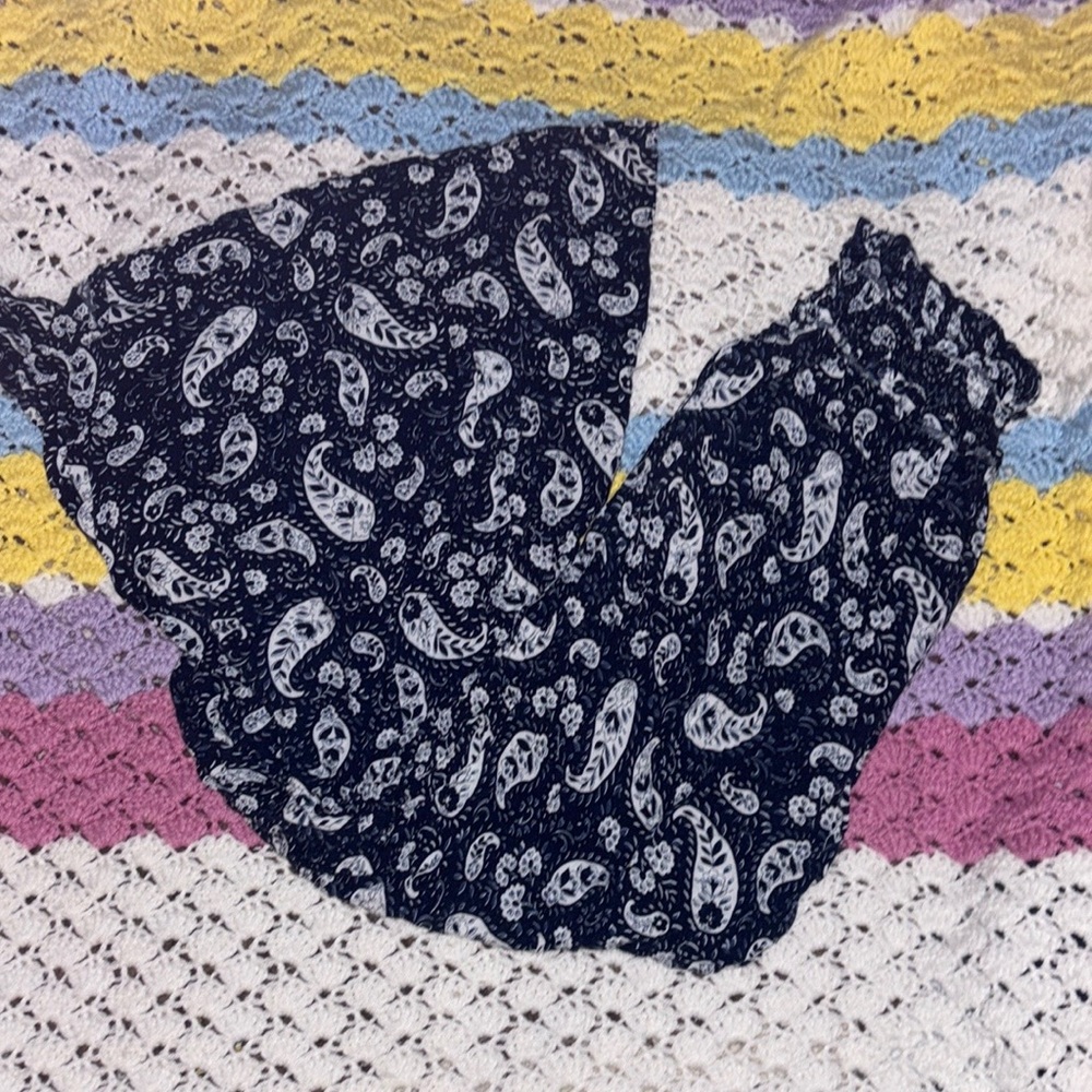 Patrons of Peace Navy Paisley Flare Pants